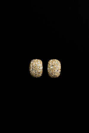 Pavé Diamond Mini Blob Hoops | 18K Yellow Gold | Natasha Schweitzer