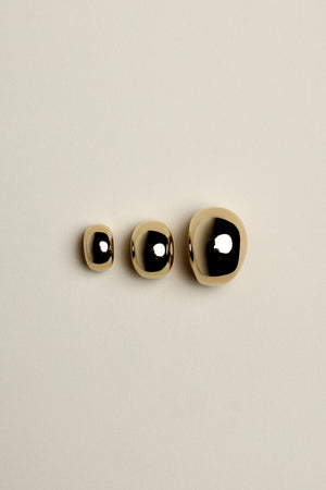 Large Blob Hoops | 9K Yellow or Rose Gold, Gold Plated | Natasha Schweitzer