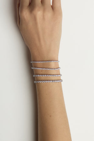 Tennis Bracelet 0.08ct | 18K White Gold | Natasha Schweitzer