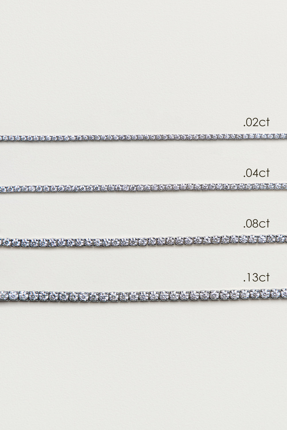 Tennis Bracelet .02ct | 18K White Gold| Natasha Schweitzer