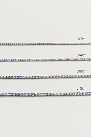 Tennis Bracelet .02ct | 18K White Gold | Natasha Schweitzer