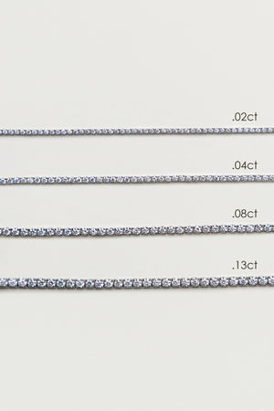 Tennis Bracelet 0.08ct | 18K White Gold | Natasha Schweitzer