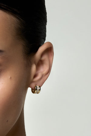 Orielle Diamond Hoops | 14K Yellow Gold | Natasha Schweitzer