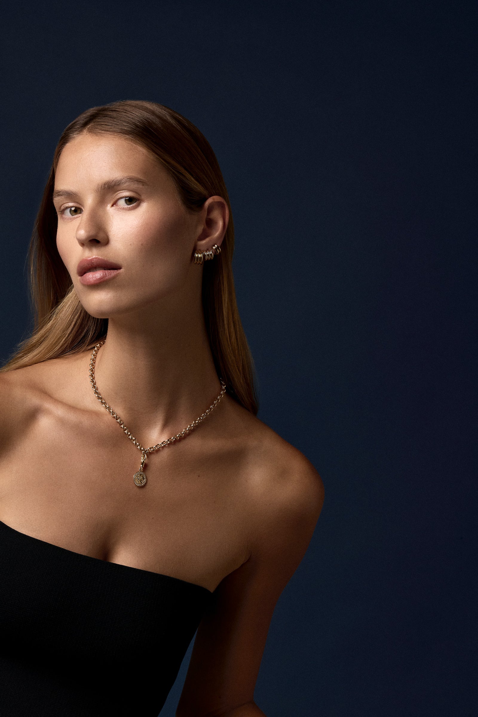 Mini Triple Orielle Hoops | 9K Yellow Gold| Natasha Schweitzer