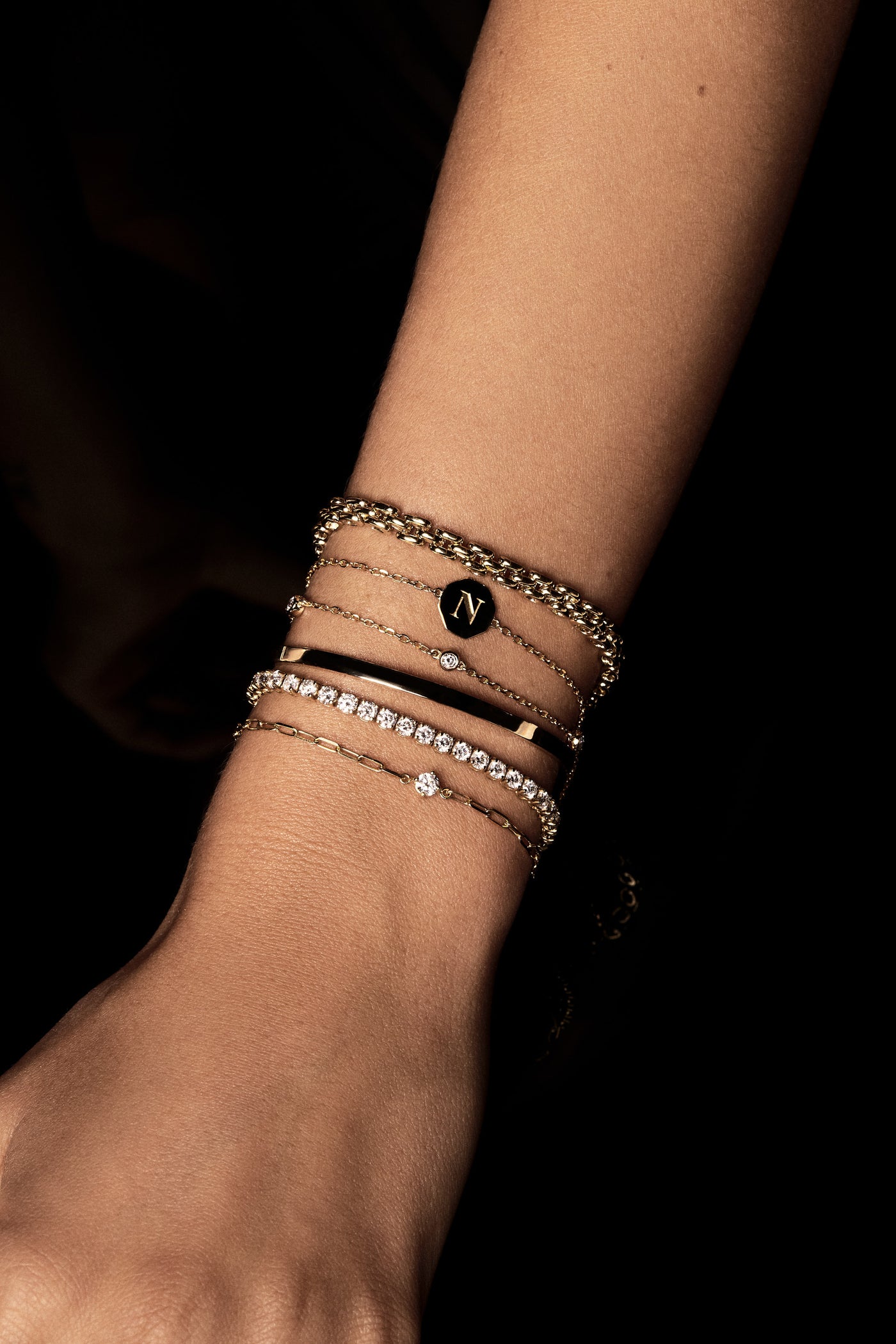 Tennis Bracelet 0.08ct | 18K Yellow Gold