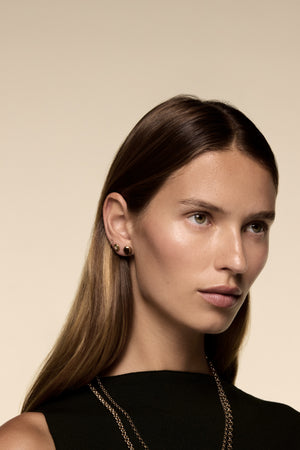 Vivienne Large Oval Studs | 9K Yellow Gold | Natasha Schweitzer