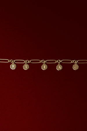 Lennox Letter Pendant | 9K White Gold, Customise | Natasha Schweitzer