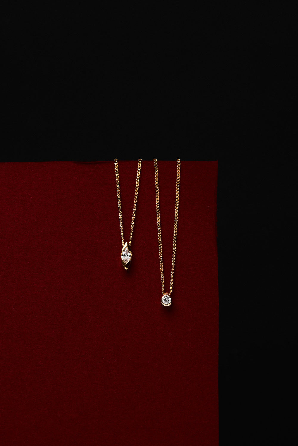 Mini Round Diamond Necklace | Gold| Natasha Schweitzer