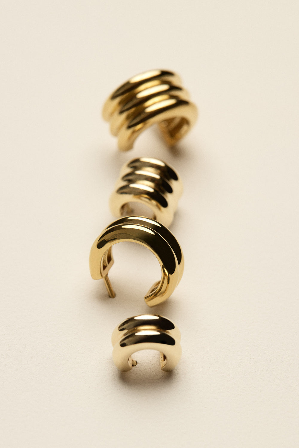 Double Orielle Hoops | Yellow Gold| Natasha Schweitzer