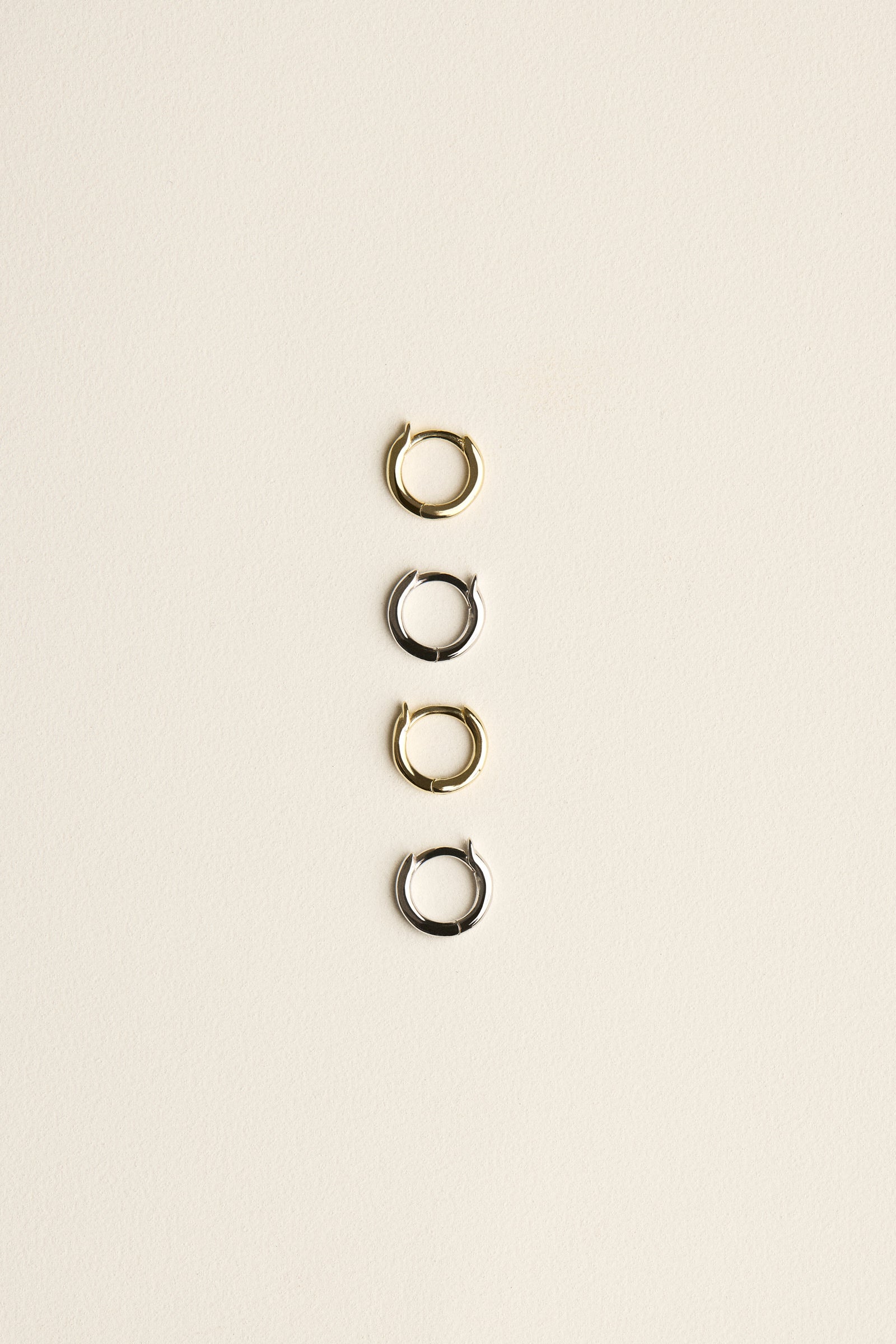 Micro Huggies | 9K White Gold| Natasha Schweitzer