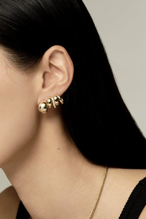 Sabine Diamond Hoops | Yellow Gold | Natasha Schweitzer