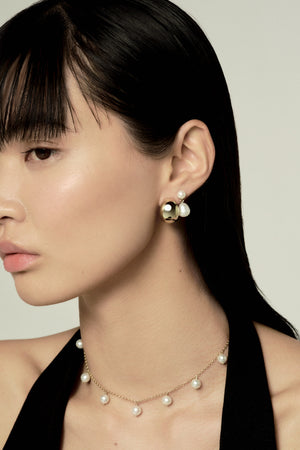 Large Blob Hoops | 9K Yellow or Rose Gold, Gold Plated | Natasha Schweitzer