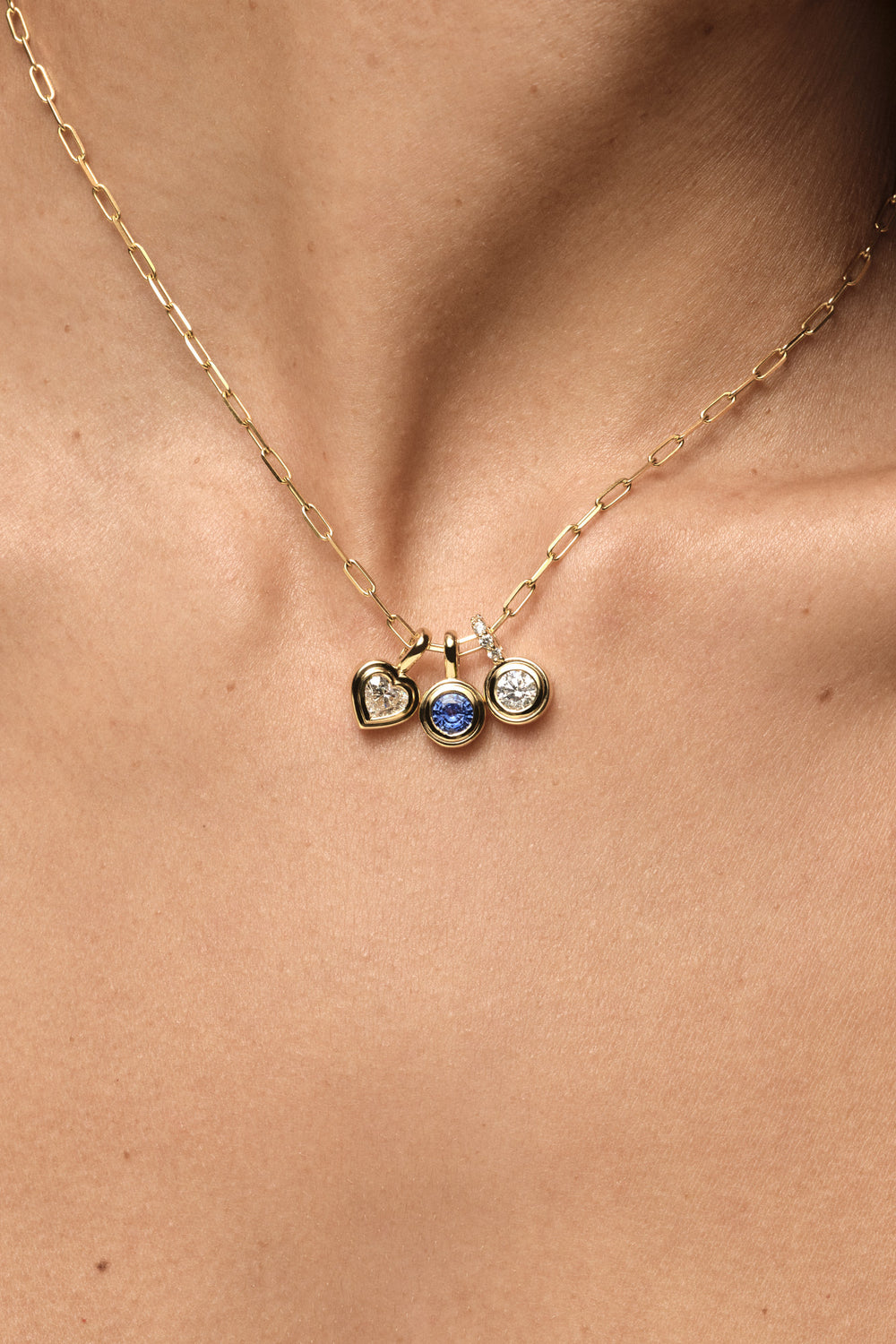 Roma Round Gemstone Pendant | Yellow Gold, More Options Available