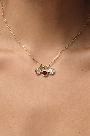 Roma Round Gemstone Pendant | Yellow Gold, More Options Available | Natasha Schweitzer