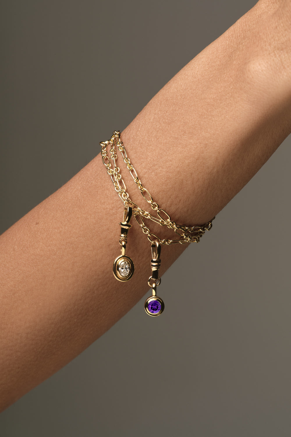 Roma Round Gemstone Pendant | Yellow Gold, More Options Available