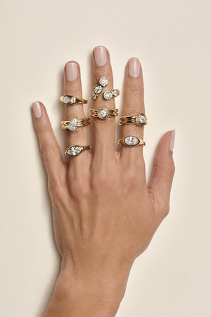 Insignia Marquise Diamond Ring | 18K White Gold or Platinum | Natasha Schweitzer