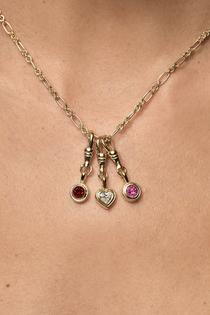 Roma Round Gemstone Pendant | Silver, More Options Available | Natasha Schweitzer