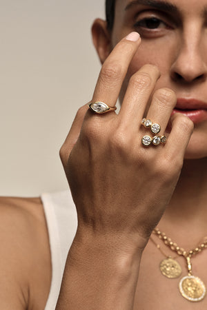 Insignia Marquise Diamond Ring | 18K White Gold or Platinum | Natasha Schweitzer