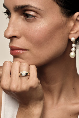 Insignia Diamond Band | 18K White Gold | Natasha Schweitzer