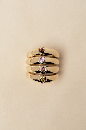 Roma Heart Ring | 9K Yellow Gold | Natasha Schweitzer