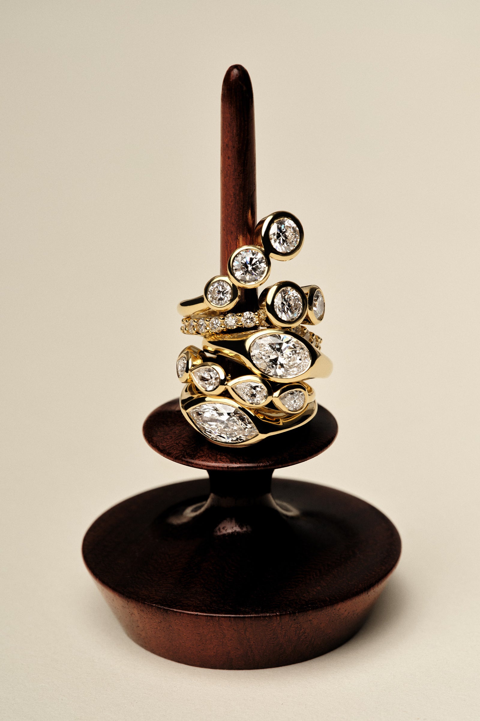Bezel Diamond Wrap Ring | Open Band| Natasha Schweitzer