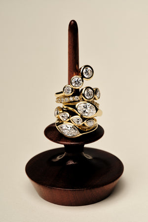 Bezel Diamond Wrap Ring | Open Band | Natasha Schweitzer