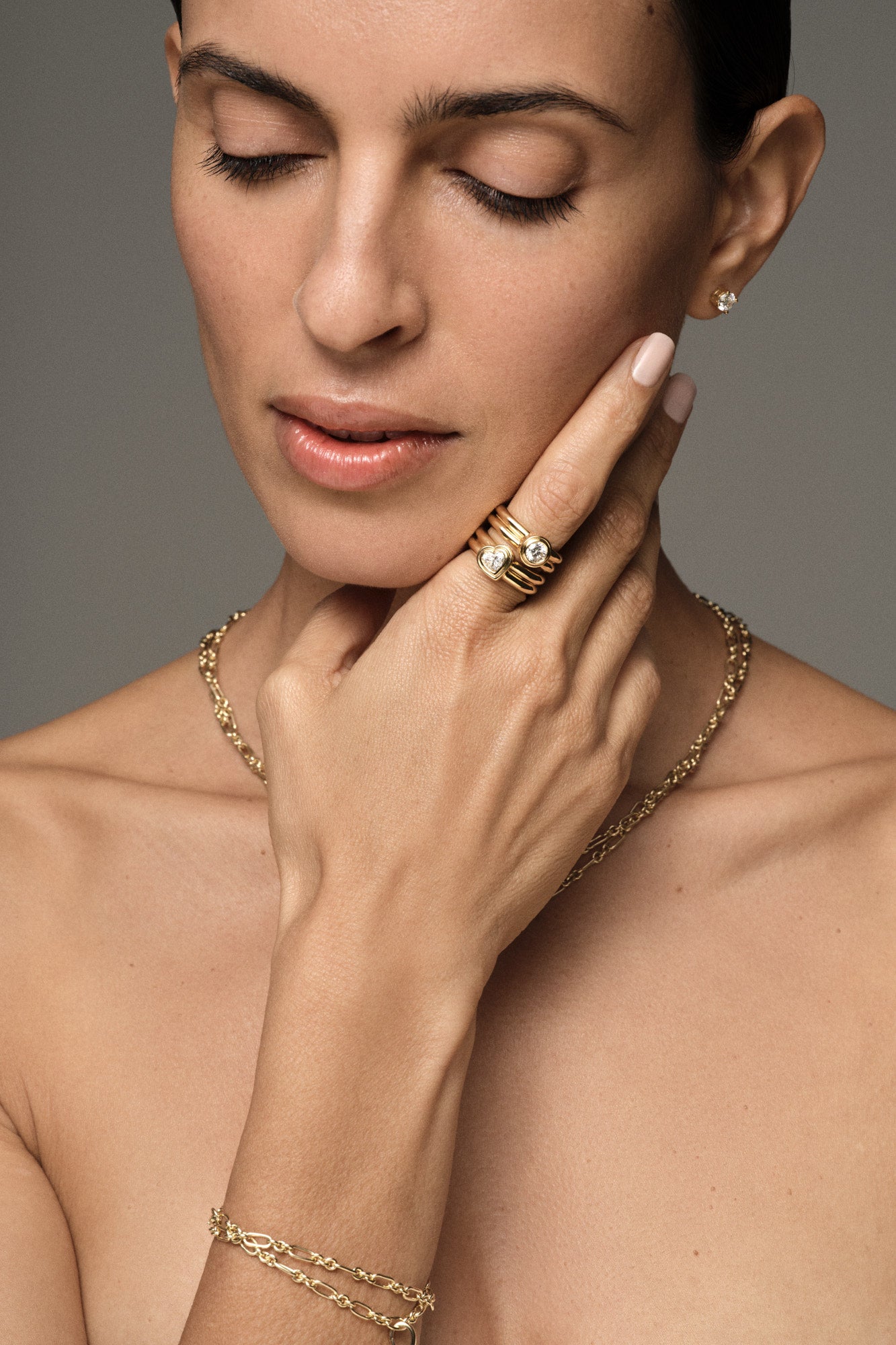 Roma Round Diamond Ring | 18K White Gold| Natasha Schweitzer