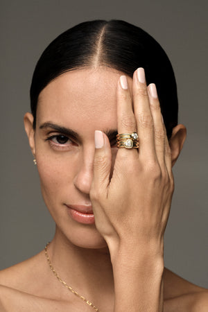 Roma Heart Diamond Ring | 18K White Gold | Natasha Schweitzer