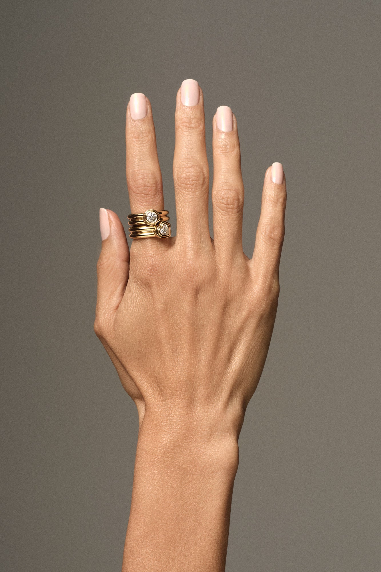 Roma Round Diamond Ring | 18K White Gold| Natasha Schweitzer