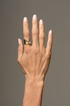 Roma Round Diamond Ring | 18K White Gold | Natasha Schweitzer