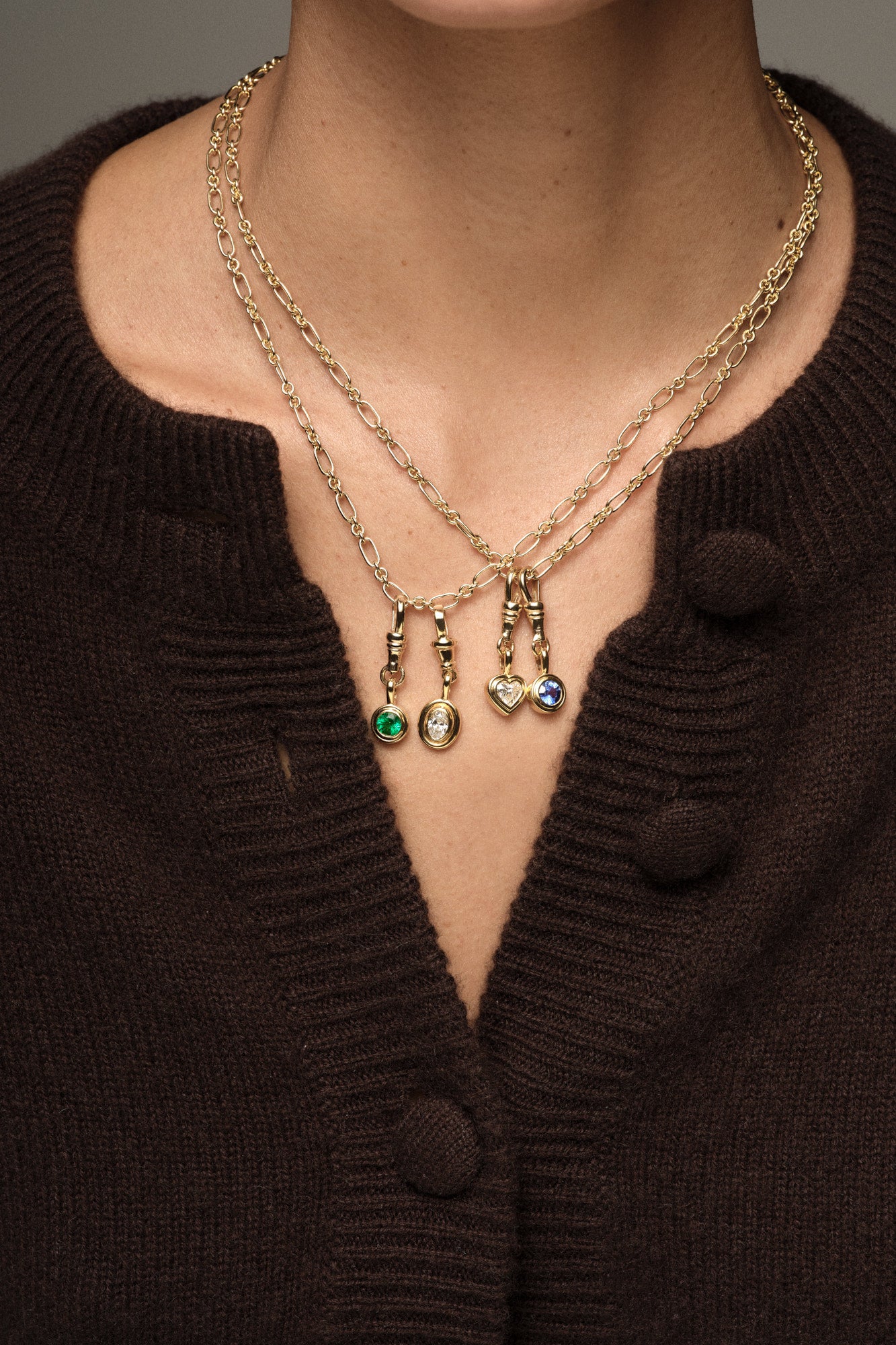 Roma Heart Diamond Pendant | 18K White Gold| Natasha Schweitzer