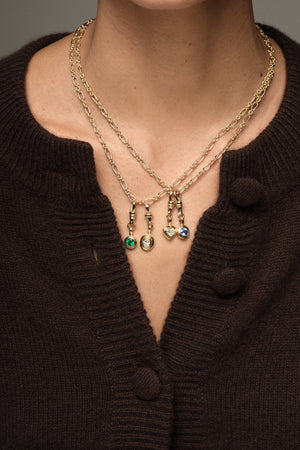 Roma Heart Diamond Pendant | 18K White Gold | Natasha Schweitzer
