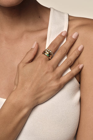 Roma Heart Ring | 9K White Gold | Natasha Schweitzer