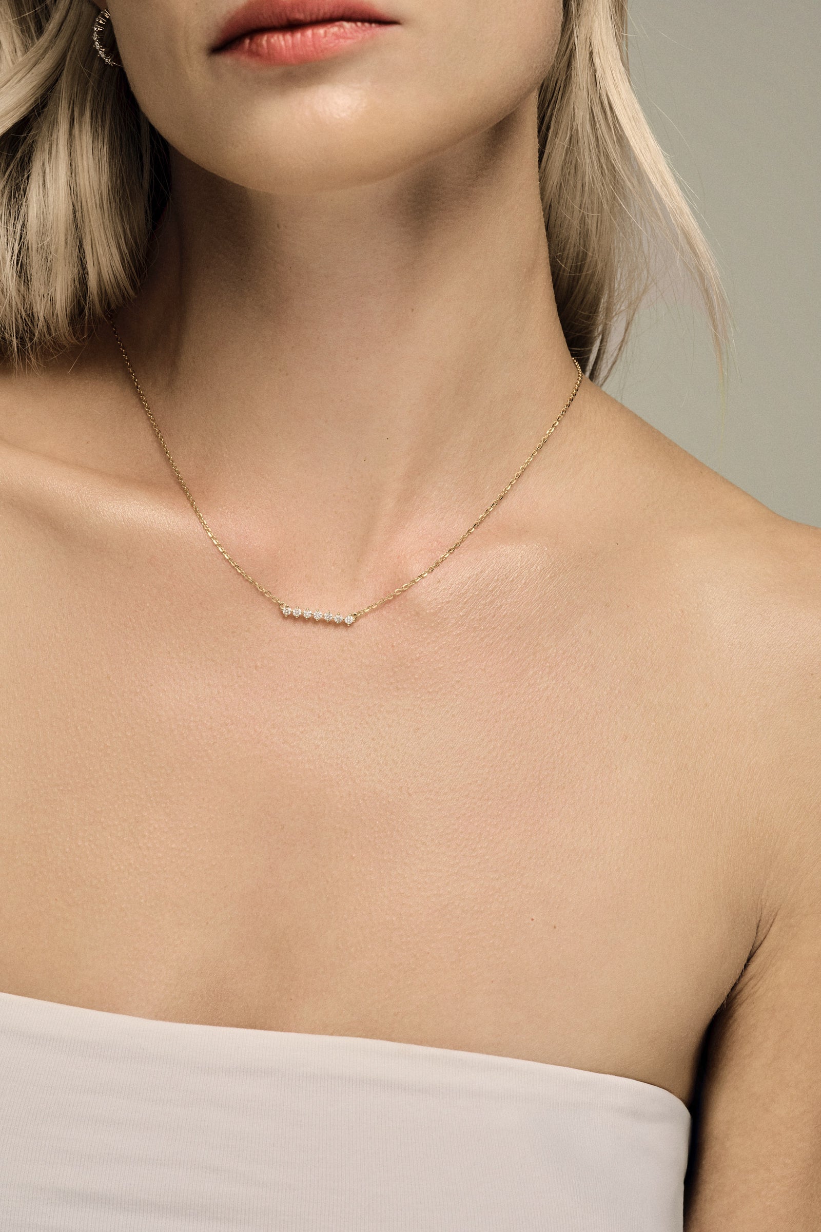 Buttercup Diamond Necklace | 18K White Gold| Natasha Schweitzer