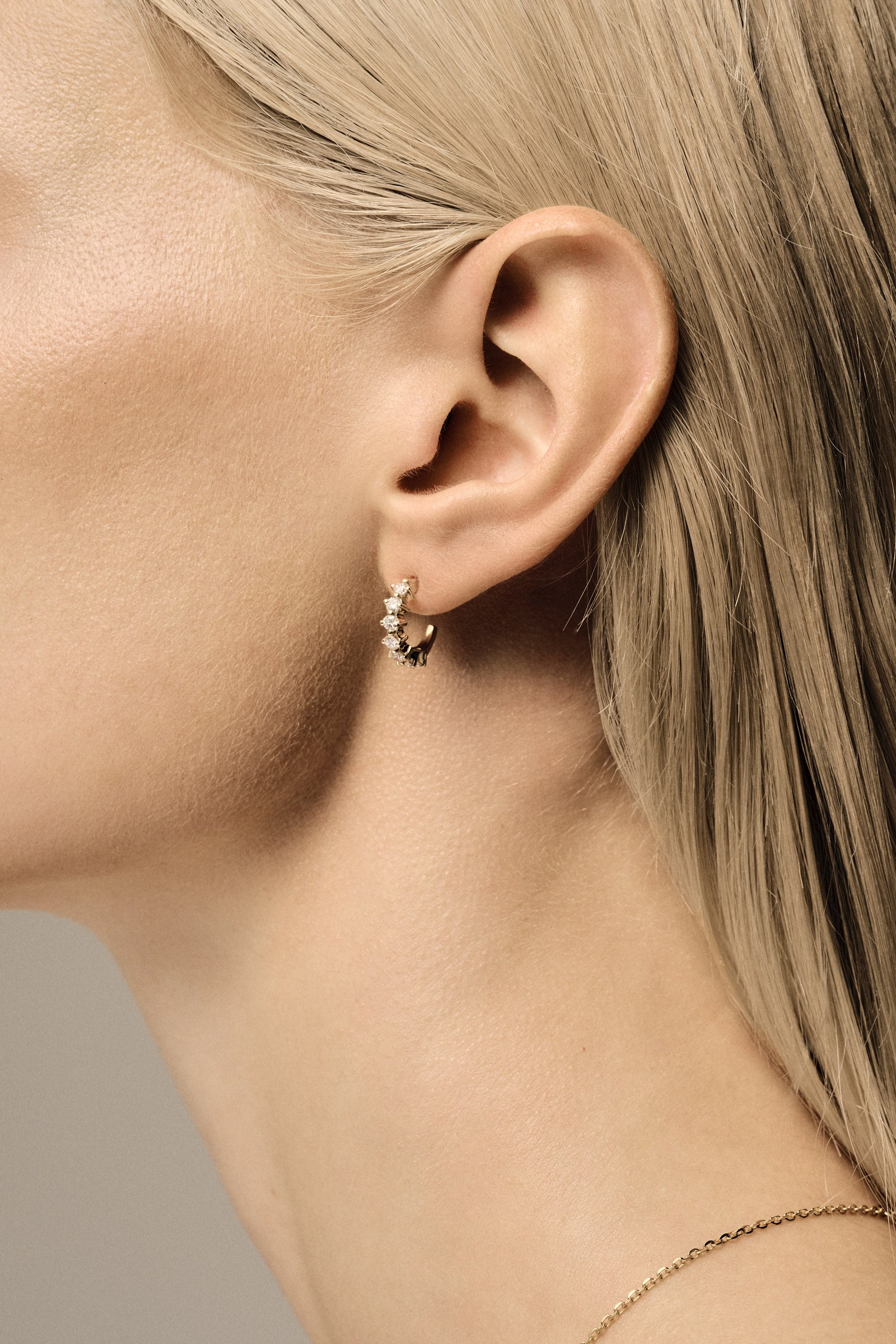 Mini Buttercup Diamond Hoops | Yellow Gold| Natasha Schweitzer