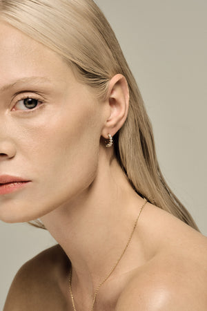 Mini Buttercup Diamond Hoops | Yellow Gold | Natasha Schweitzer