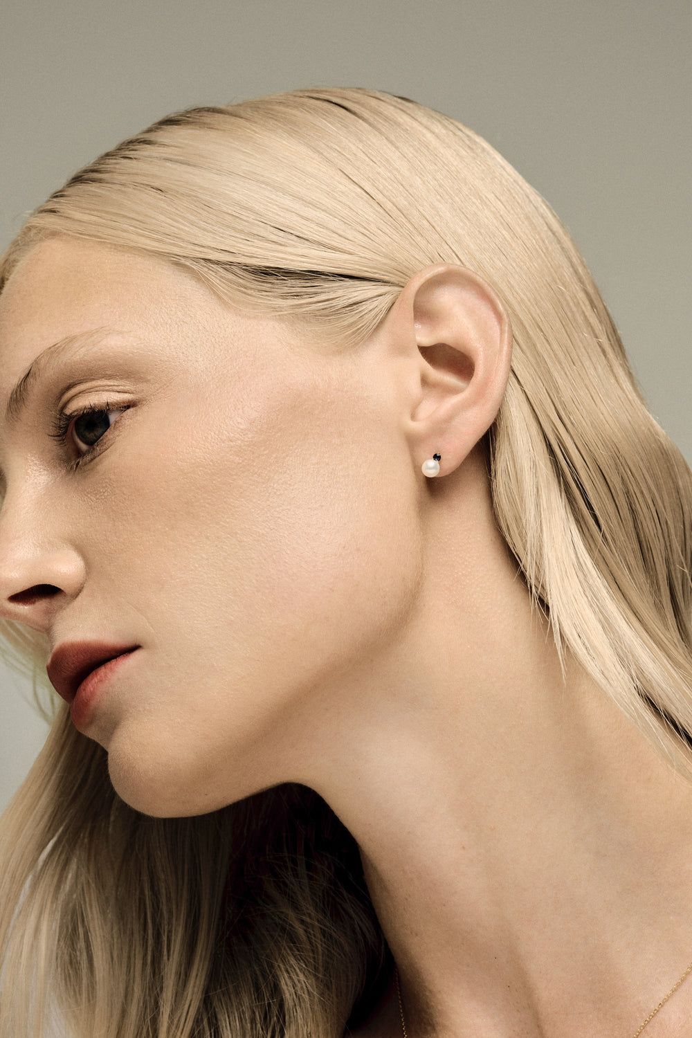 Sapphire Pearl Duo Earrings | 9K Yellow Gold| Natasha Schweitzer