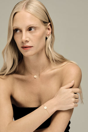 Letter Earrings | 9K Rose Gold | Natasha Schweitzer
