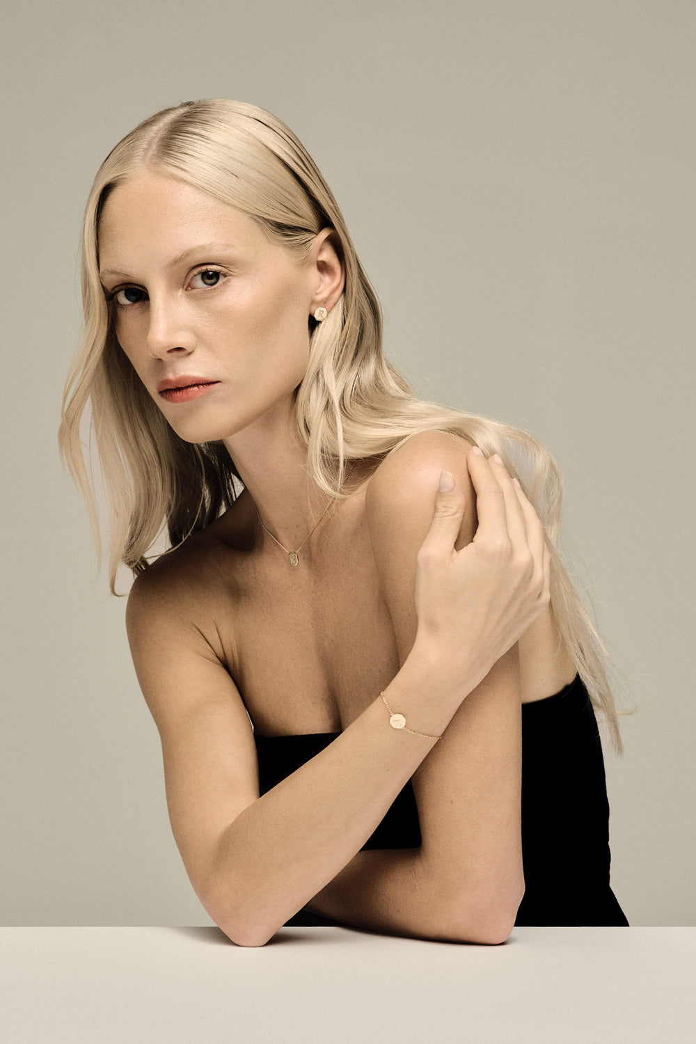Letter Earrings | 9K Yellow Gold| Natasha Schweitzer
