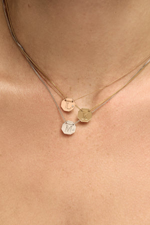 Letter Necklace | 9K White Gold | Natasha Schweitzer