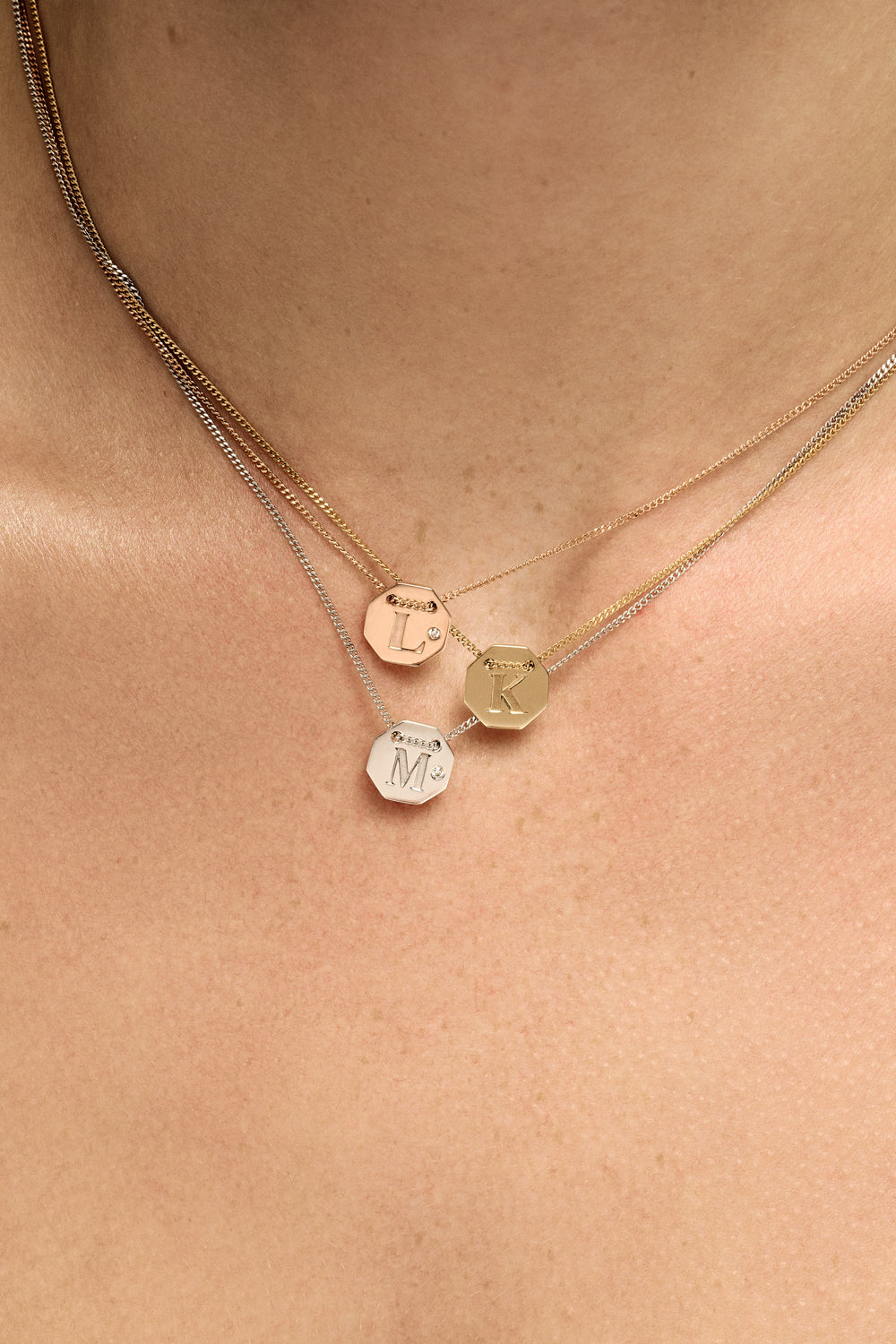 Letter Necklace | 9K White Gold| Natasha Schweitzer