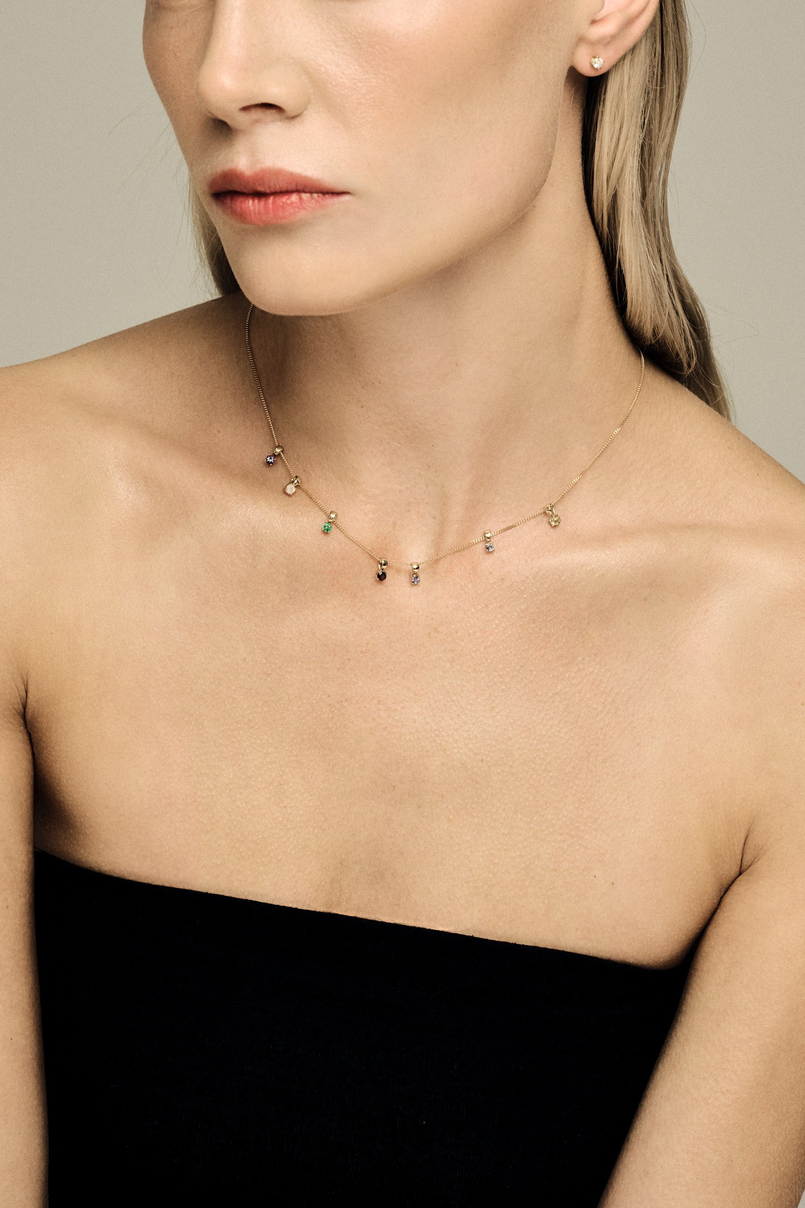 Birthstone Pendant | 9K White Gold| Natasha Schweitzer