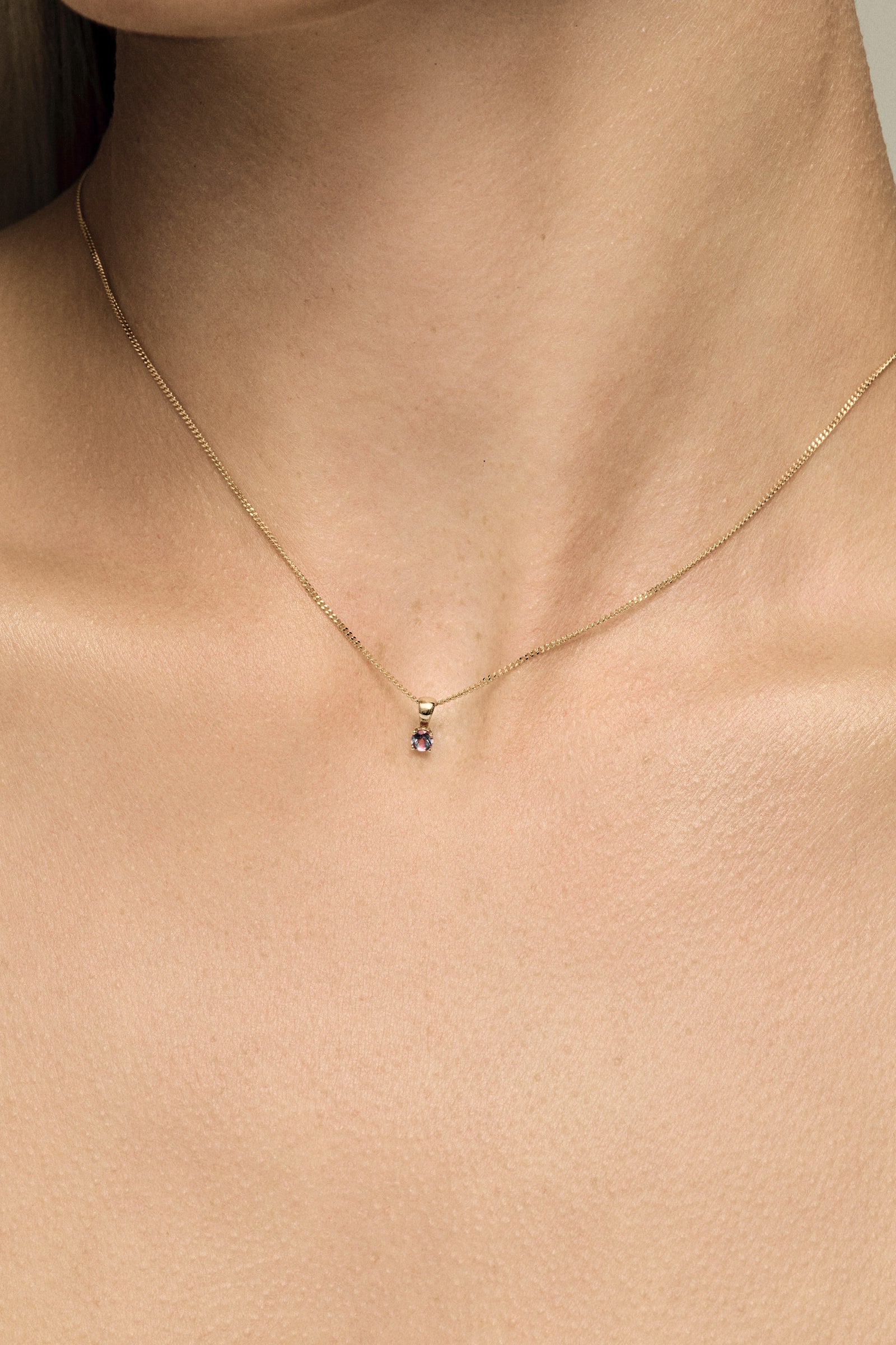 Birthstone Pendant | 9K White Gold| Natasha Schweitzer