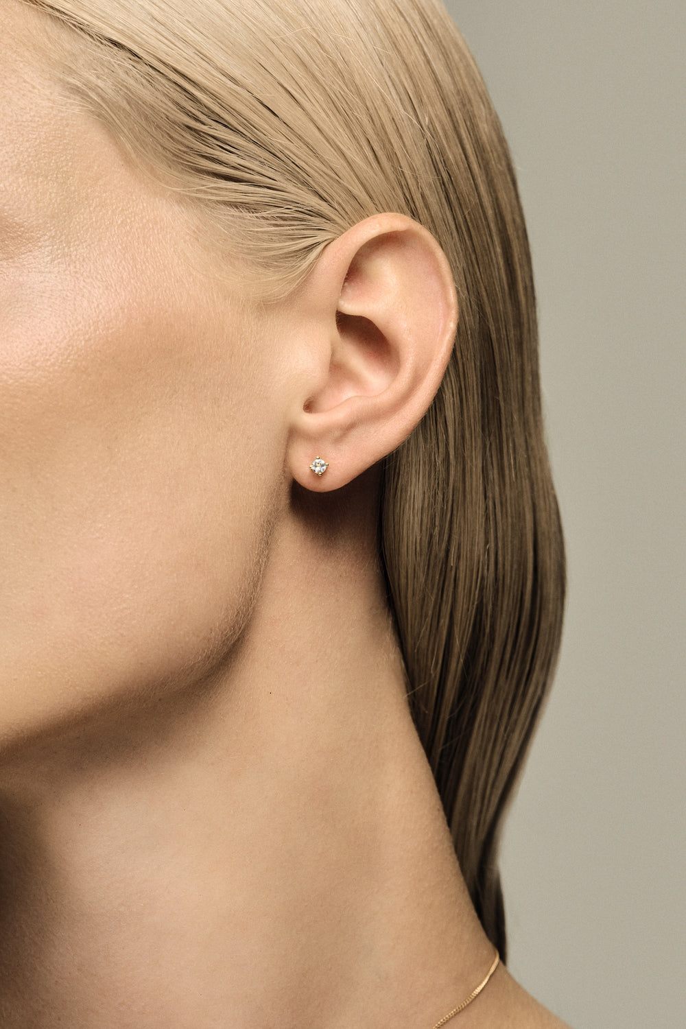 Birthstone Earrings | 9K White Gold