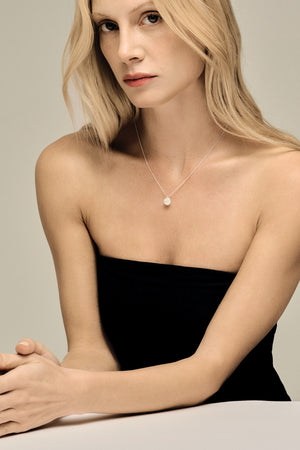 Mini Coin Necklace | Silver or 9K White Gold | Natasha Schweitzer