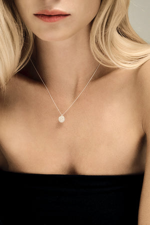 Mini Coin Necklace | Silver or 9K White Gold | Natasha Schweitzer