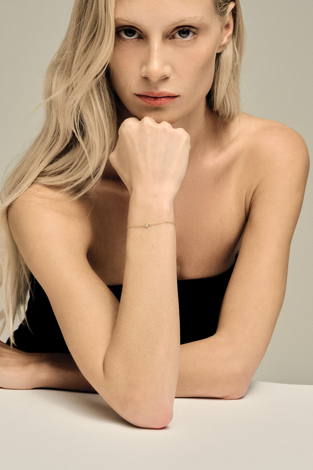 Mini Round Diamond Bracelet | 9K Yellow Gold| Natasha Schweitzer