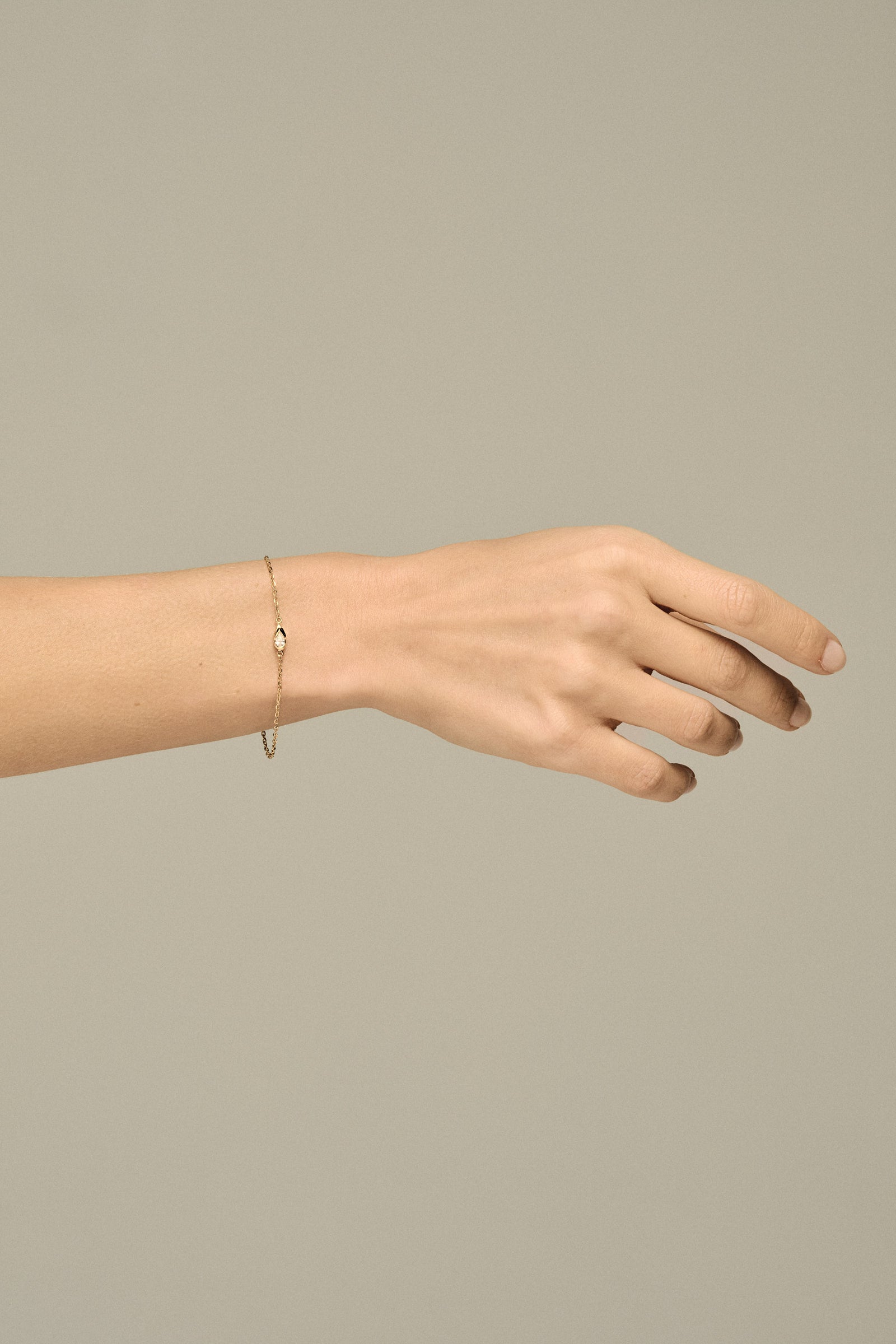 Mini Pear Diamond Bracelet | 9K Yellow or Rose Gold| Natasha Schweitzer