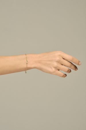 Mini Pear Diamond Bracelet | 9K Yellow or Rose Gold | Natasha Schweitzer