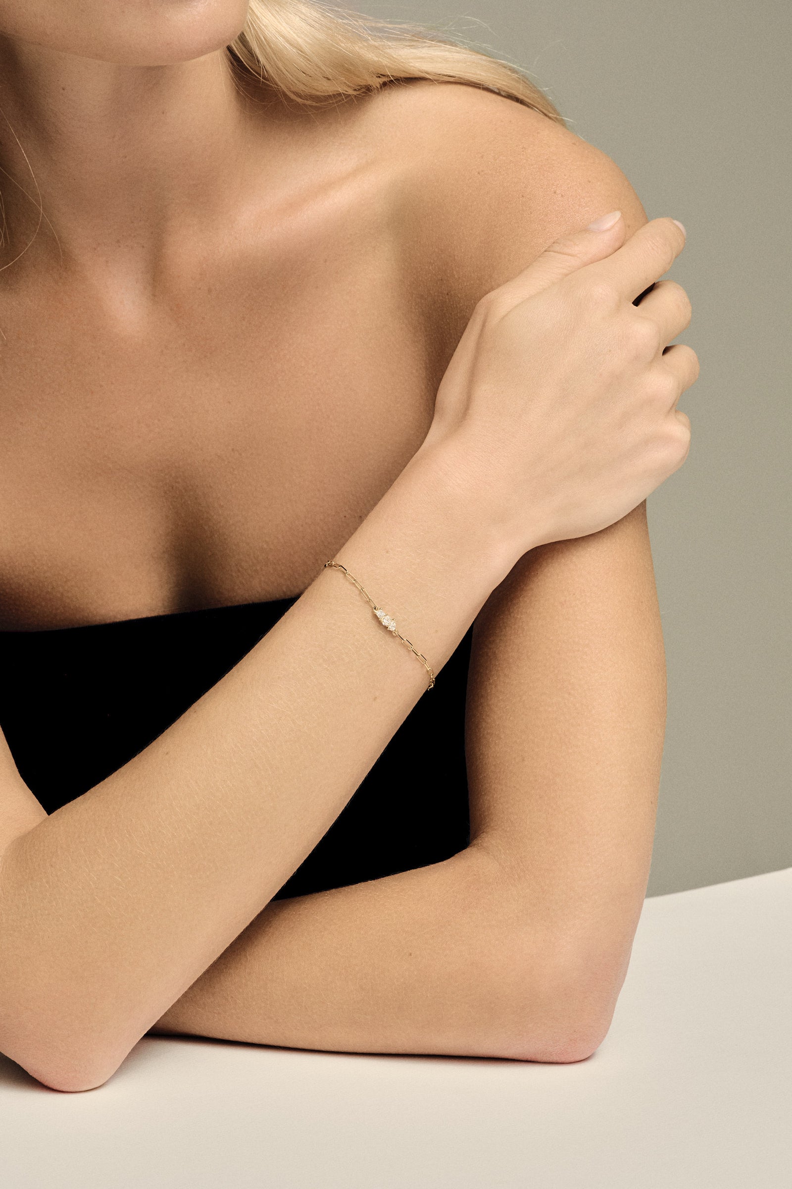 Scattered Diamond Trio Bracelet | 18K White Gold| Natasha Schweitzer